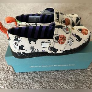 Toms Alpargata Glow in The Dark Halloween Cats - Toddler Size 11